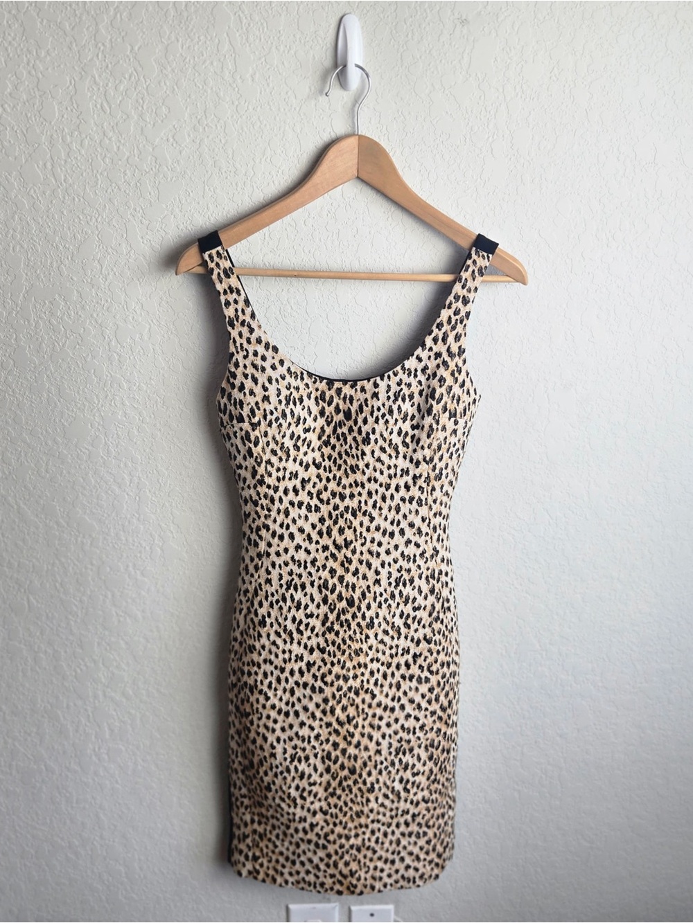 Diane Von Furstenberg Arianna Dress 0 Leopard Caramel New Pearl Black $398 Women - Picture 3 of 11